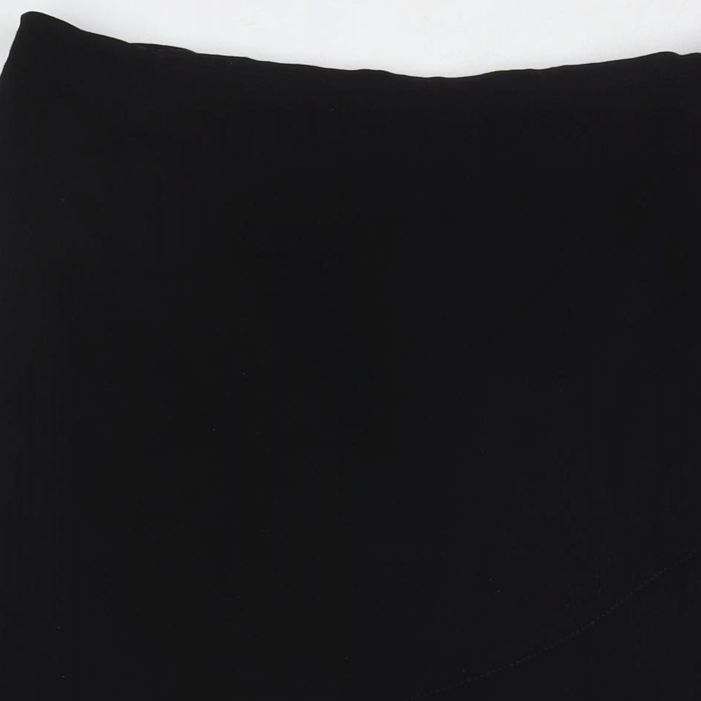 Florence & Fred Womens Black Polyester Trumpet Skirt Size 16 Zip