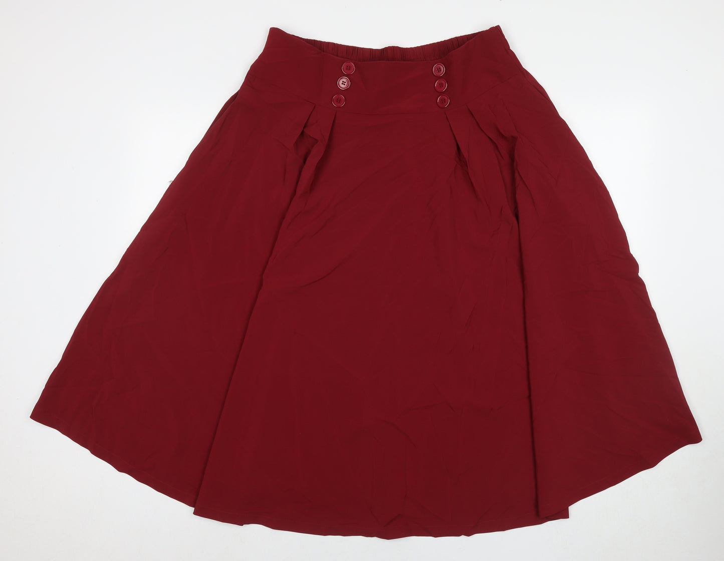 Belle Poque Womens Red Polyester Maxi Skirt Size 2XL