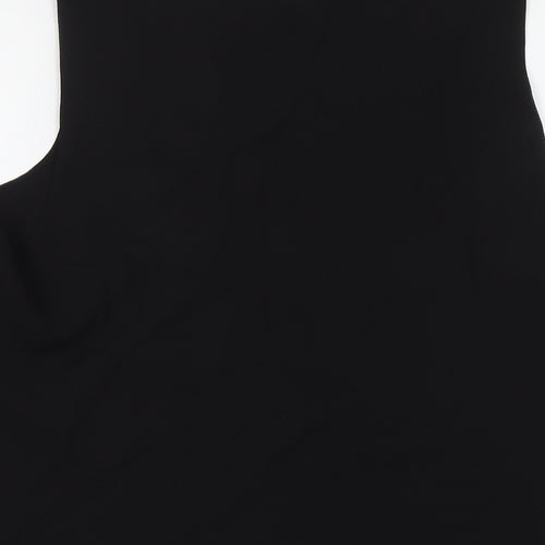 Qneel Womens Black Polyester Basic T-Shirt Size 20 V-Neck
