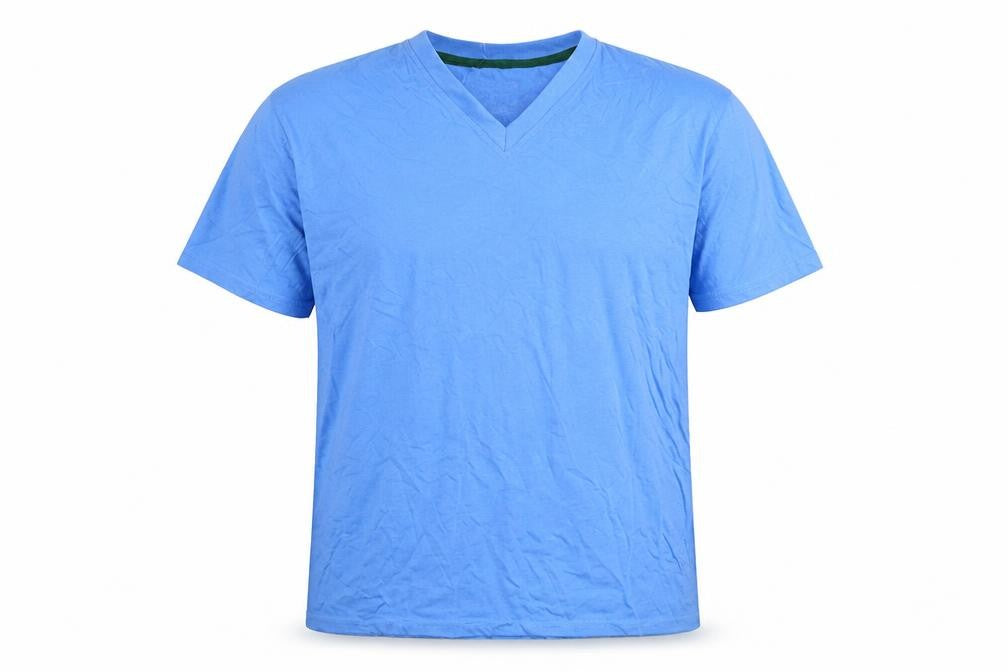 Full Time Sport Mens Blue Polyester Blend T-Shirt Size 2XL Round Neck