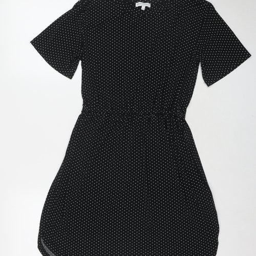 Warehouse Womens Black Polyester A-Line Size 10 Round Neck Pullover