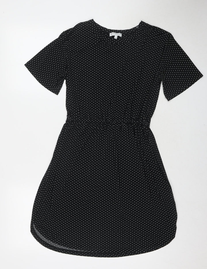 Warehouse Womens Black Polyester A-Line Size 10 Round Neck Pullover
