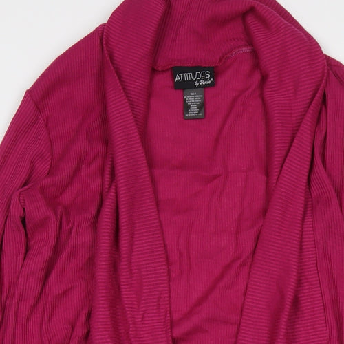 Attitudes Womens Purple V-Neck Polyester Cardigan Jumper Size M