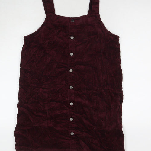 New Look Womens Red Cotton A-Line Size 12 Round Neck Pullover
