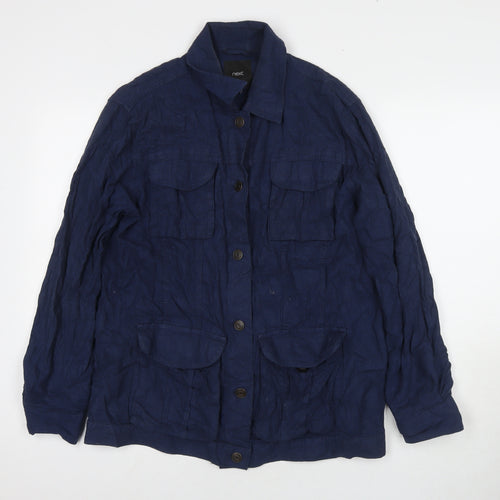 NEXT Womens Blue Jacket Size 12 Button