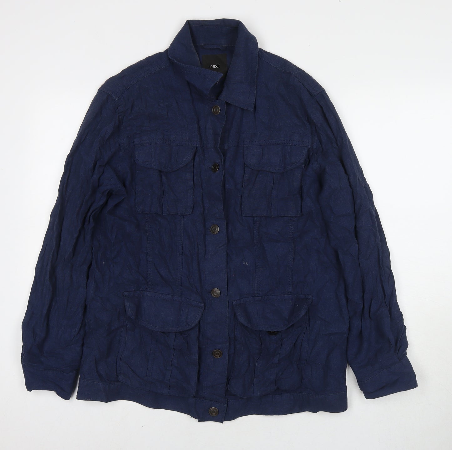 NEXT Womens Blue Jacket Size 12 Button