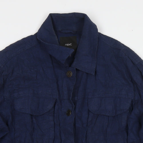 NEXT Womens Blue Jacket Size 12 Button