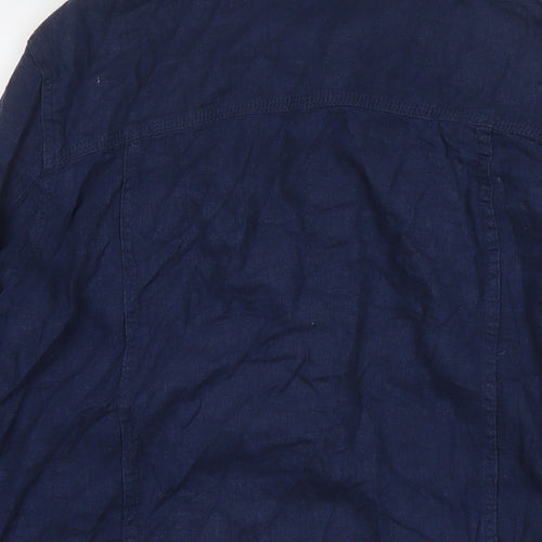 NEXT Womens Blue Jacket Size 12 Button