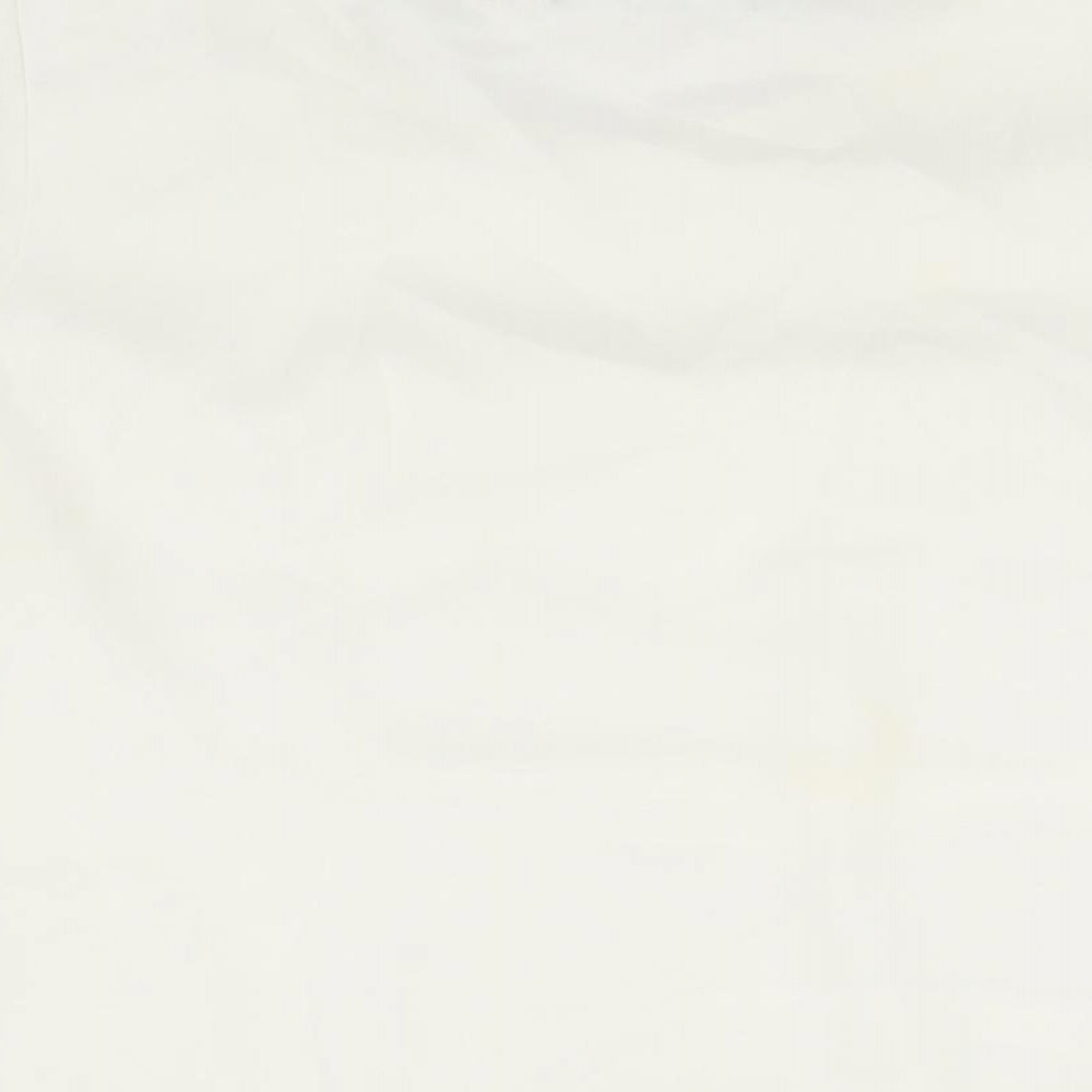 Jacques Vert Womens White Polyester Basic Blouse Size 16 Round Neck