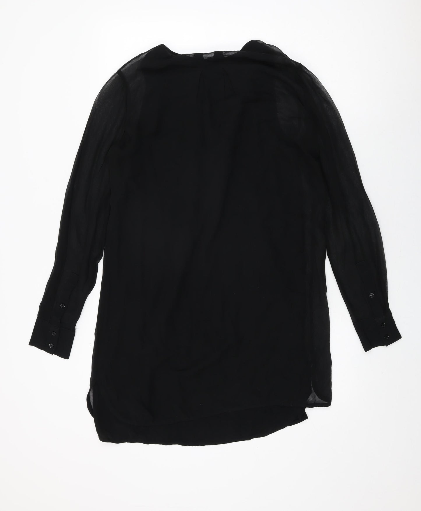 Vince Womens Black Silk Shift Size 4 V-Neck Button
