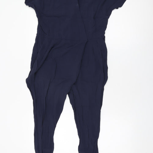 Autograph Womens Blue Viscose Jumpsuit One-Piece Size 12 L28 in Pullover