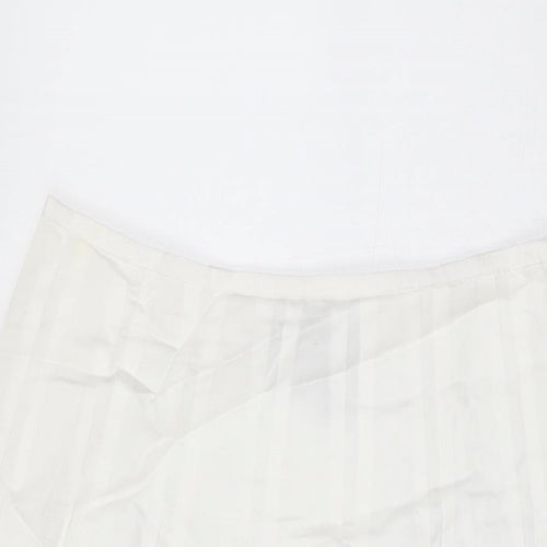 Jones New York Womens White Floral Cotton Swing Skirt Size 8 Zip