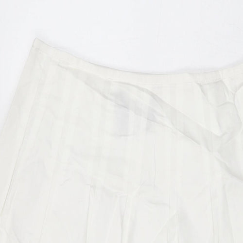 Jones New York Womens White Floral Cotton Swing Skirt Size 8 Zip