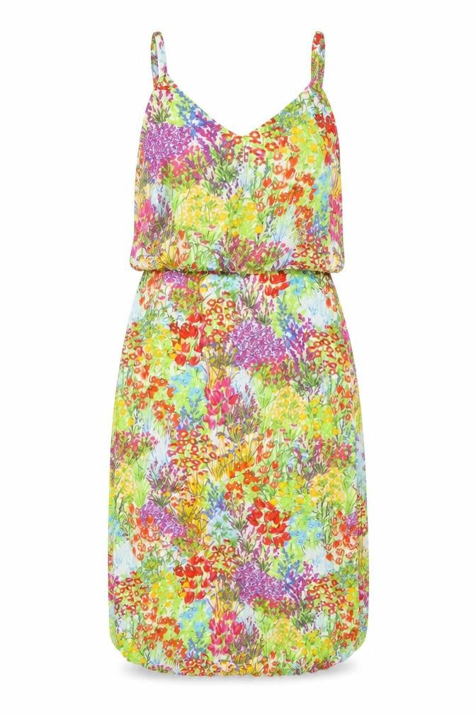 Capsule Womens Multicoloured Floral Viscose Shift Size 14 Round Neck Pullover