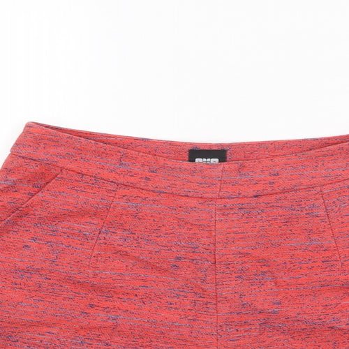 Ello Womens Pink Geometric Polyester Basic Shorts Size S L3 in Regular Zip
