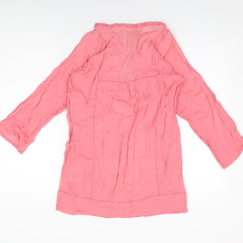 Zara Womens Pink Cotton Basic T-Shirt Size S Round Neck