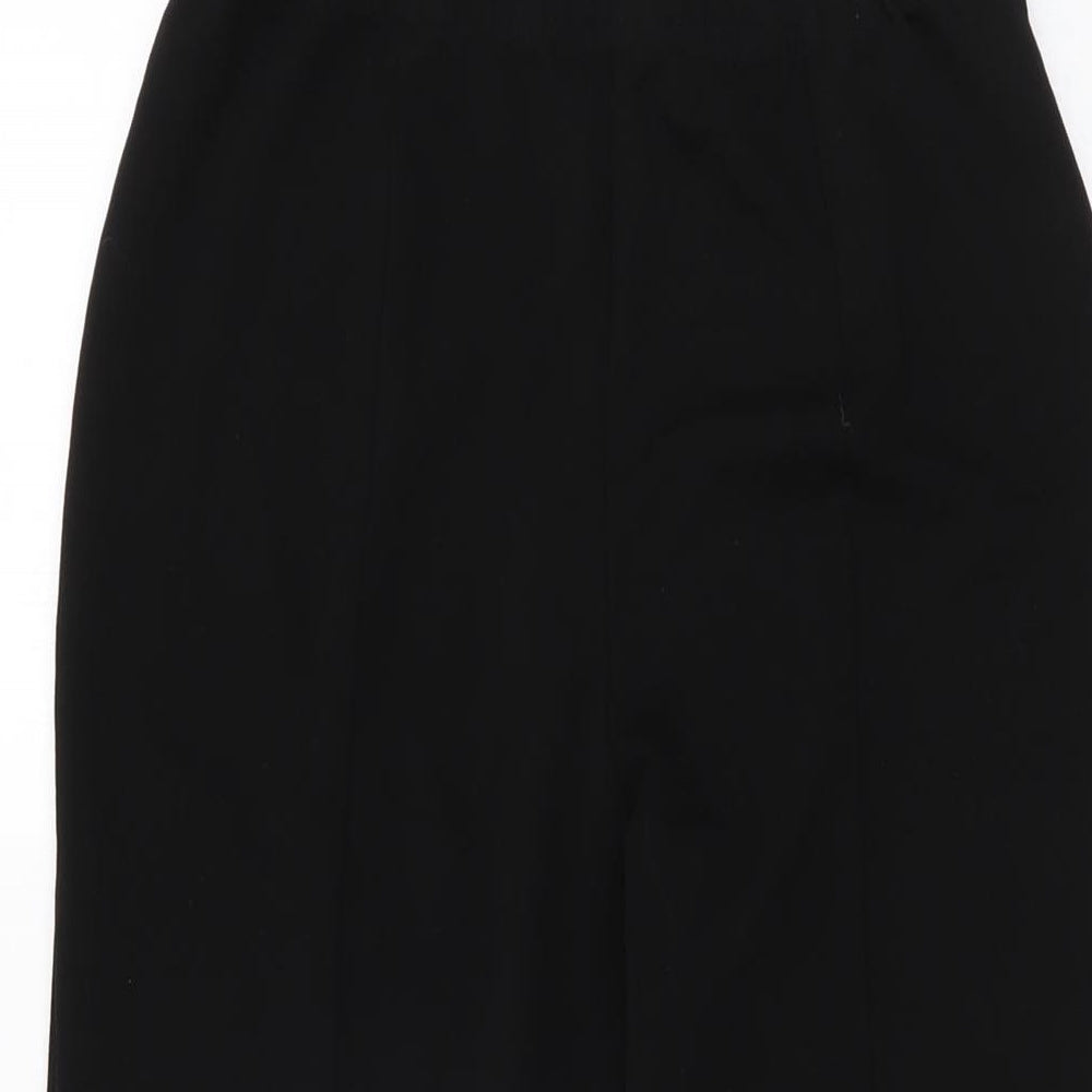 Boohoo Womens Black Polyester Trousers Size 10 L27 in Regular