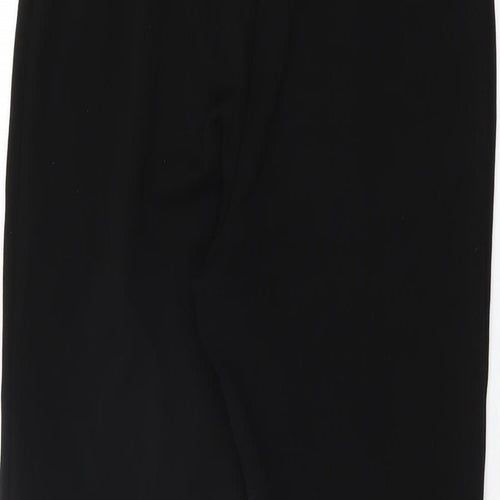 Boohoo Womens Black Polyester Trousers Size 10 L27 in Regular