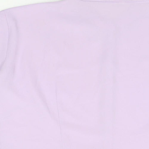 Marks and Spencer Womens Purple Polyester Basic Button-Up Size 14 Collared