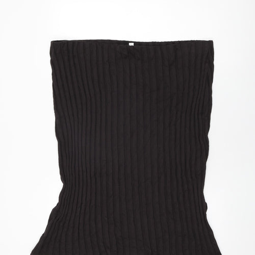 Marks and Spencer Womens Brown Cotton Flare Skirt Size 24