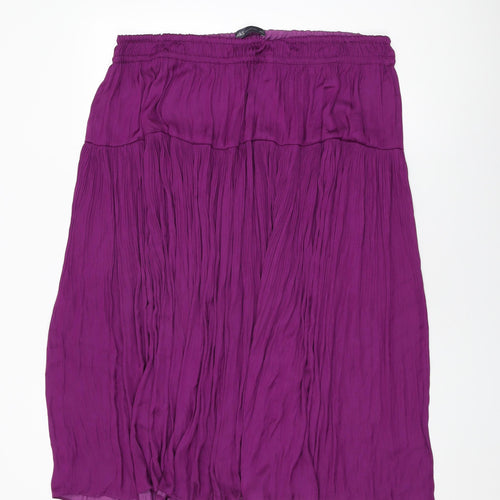 Marks and Spencer Womens Purple Polyester Swing Skirt Size 20