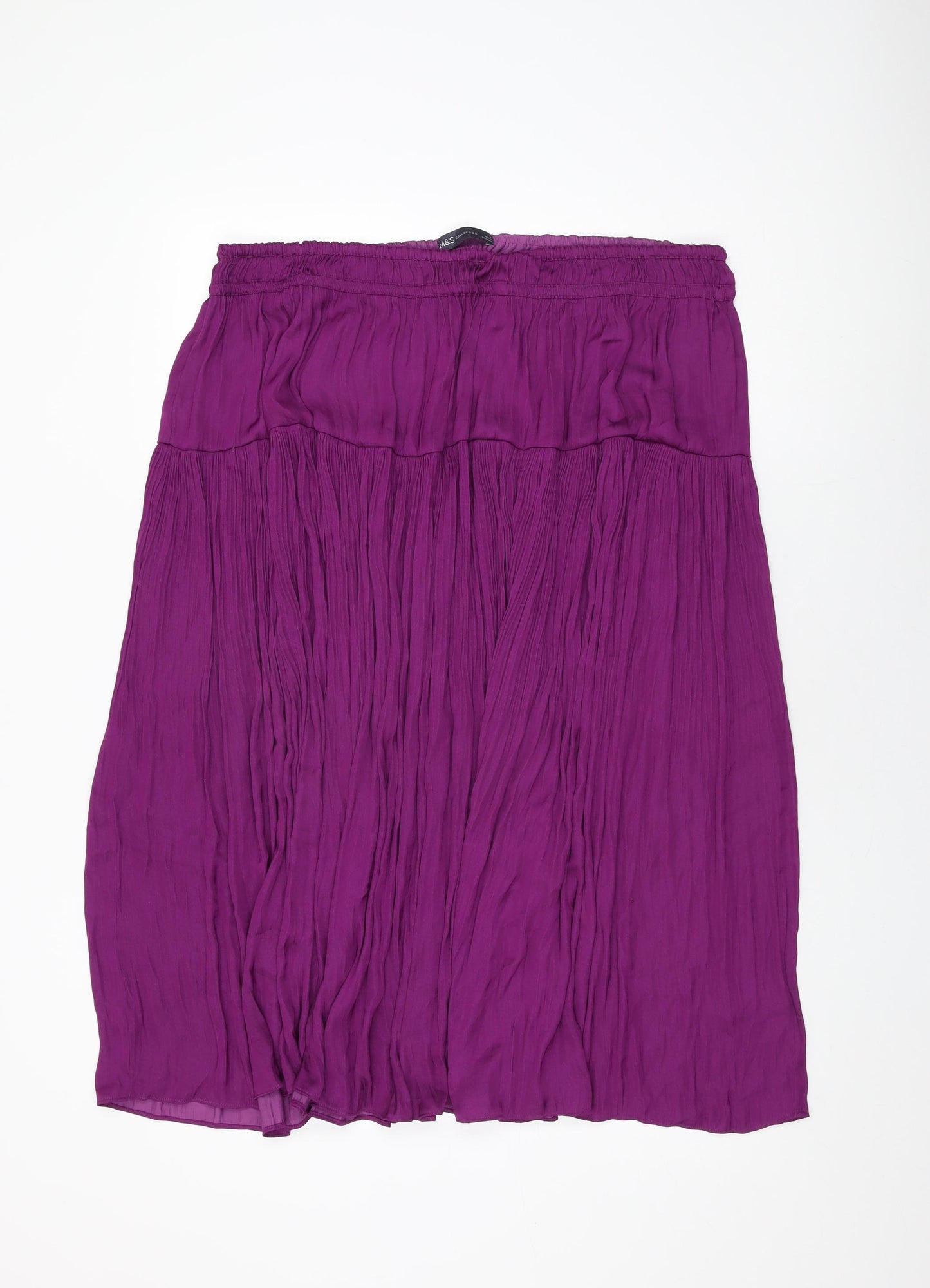 Marks and Spencer Womens Purple Polyester Swing Skirt Size 20