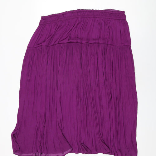 Marks and Spencer Womens Purple Polyester Swing Skirt Size 20