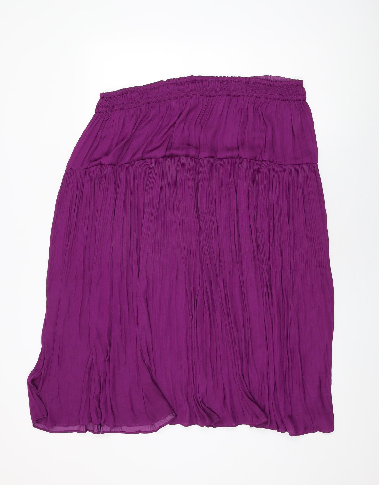 Marks and Spencer Womens Purple Polyester Swing Skirt Size 20