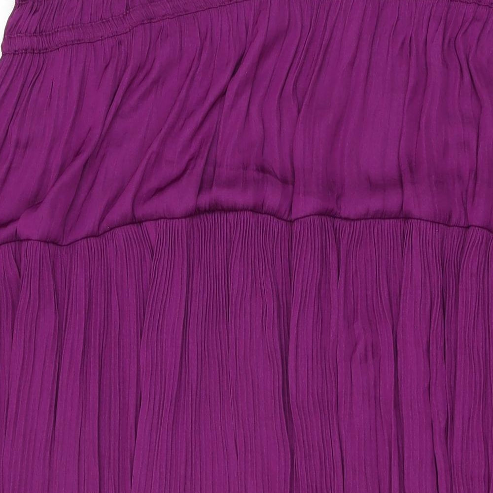 Marks and Spencer Womens Purple Polyester Swing Skirt Size 20