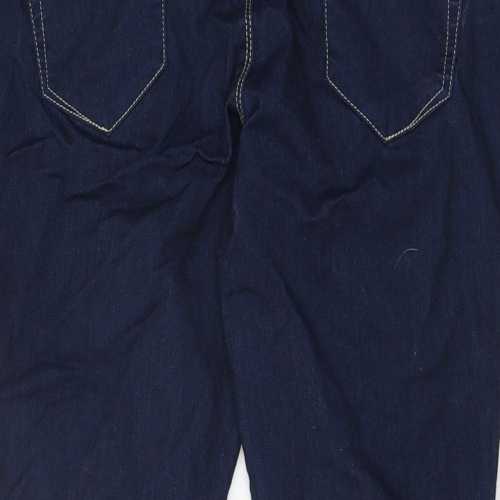 Denim & Co. Womens Blue Cotton Jegging Leggings Size 14 L29 in