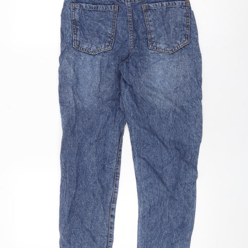 Pep&Co Girls Blue Cotton Skinny Jeans Size 10-11 Years L25 in Regular Zip