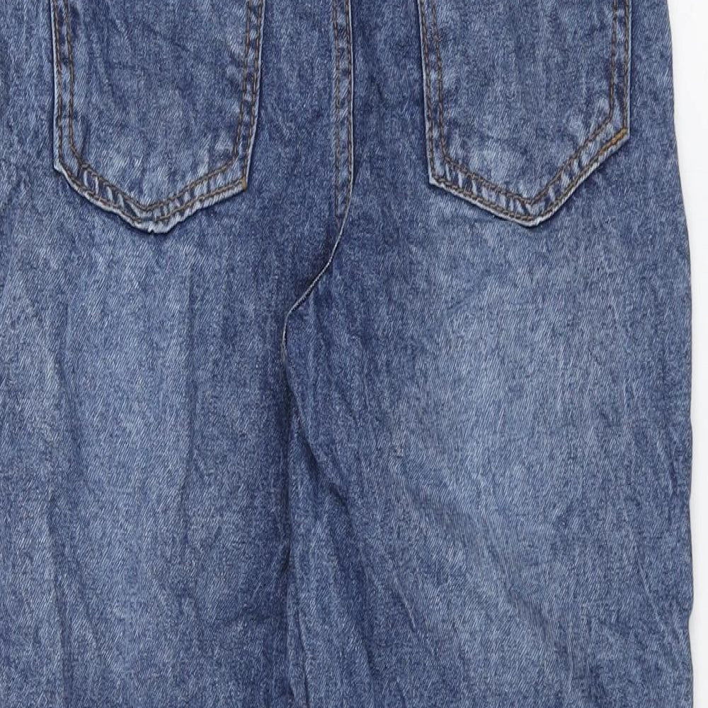 Pep&Co Girls Blue Cotton Skinny Jeans Size 10-11 Years L25 in Regular Zip