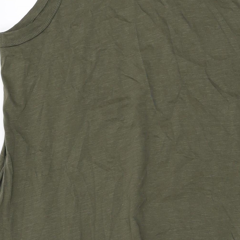 Zim & Zoe Womens Green Cotton Shift Size 18 Round Neck Pullover