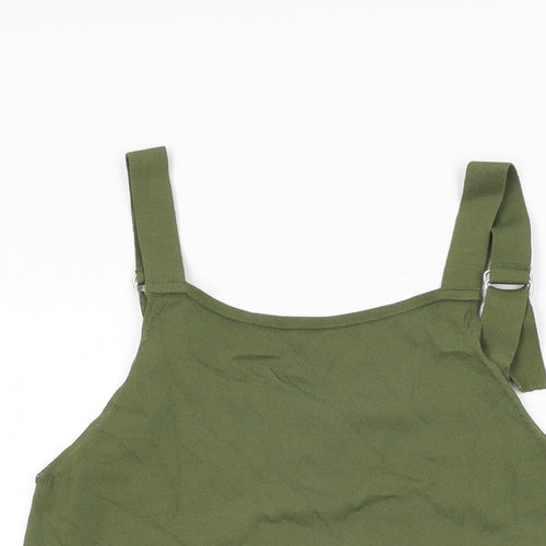 NEXT Womens Green Viscose Basic T-Shirt Size M Square Neck