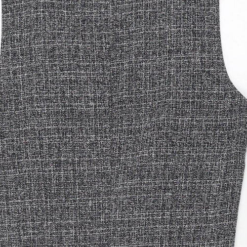 Sandwich Womens Grey Polyester Shift Size 10 V-Neck Zip