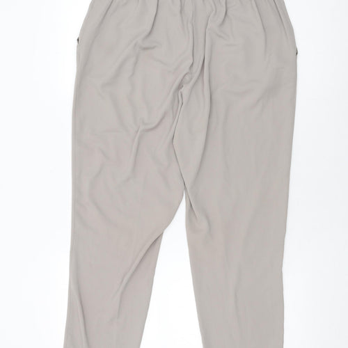 M&Co Womens Beige Polyester Trousers Size 14 L30 in Regular