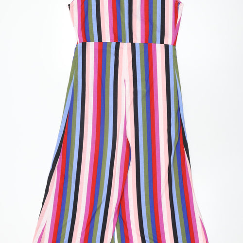 Luna Loves Womens Multicoloured Striped Viscose Jumpsuit One-Piece Size 12 L22 in Pullover