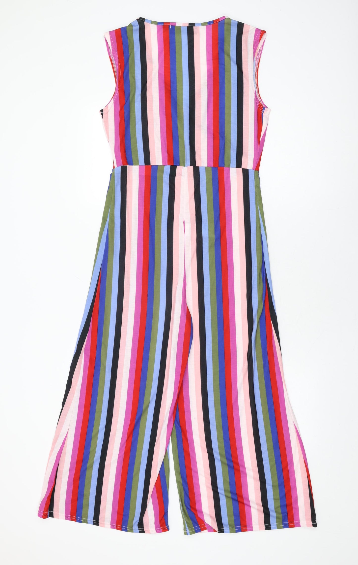 Luna Loves Womens Multicoloured Striped Viscose Jumpsuit One-Piece Size 12 L22 in Pullover