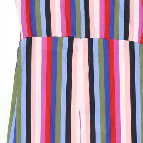 Luna Loves Womens Multicoloured Striped Viscose Jumpsuit One-Piece Size 12 L22 in Pullover