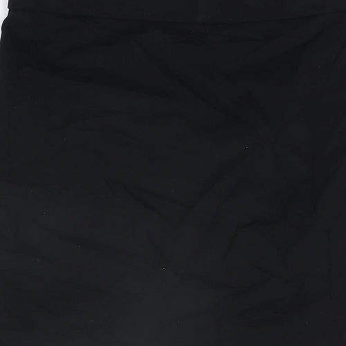 Marks and Spencer Girls Black Viscose Mini Skirt Size 16 Years Regular Pull On