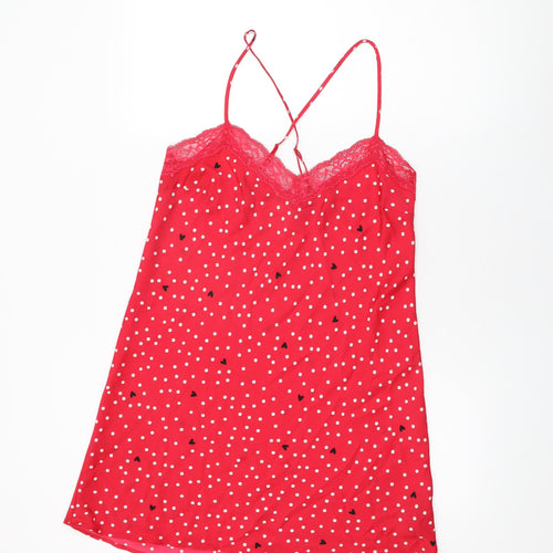 Marks and Spencer Womens Red Polka Dot Polyester Top Dress Size 10