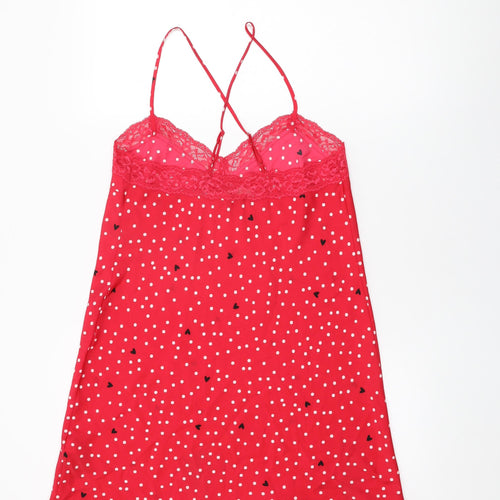 Marks and Spencer Womens Red Polka Dot Polyester Top Dress Size 10