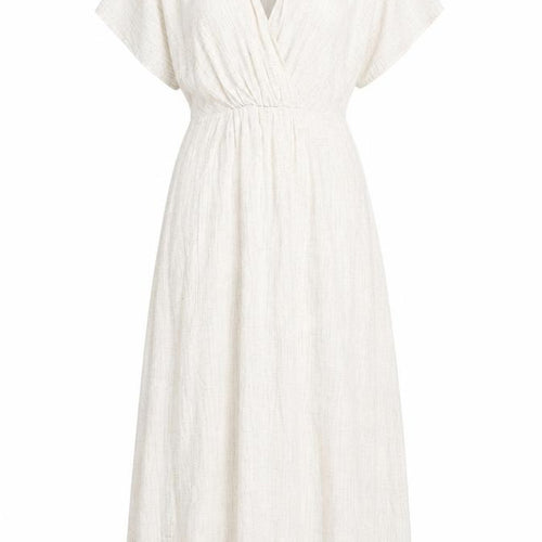 Addax Womens Beige Polyester A-Line Size 8 V-Neck Zip