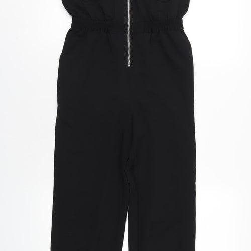 New Look Girls Black Polyester Jumpsuit One-Piece Size 12 Years L27 in Zip