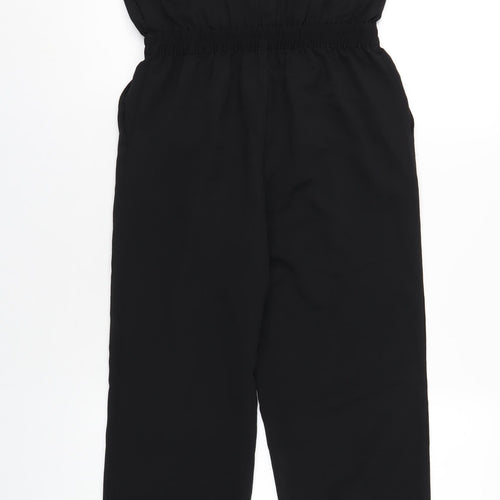 New Look Girls Black Polyester Jumpsuit One-Piece Size 12 Years L27 in Zip