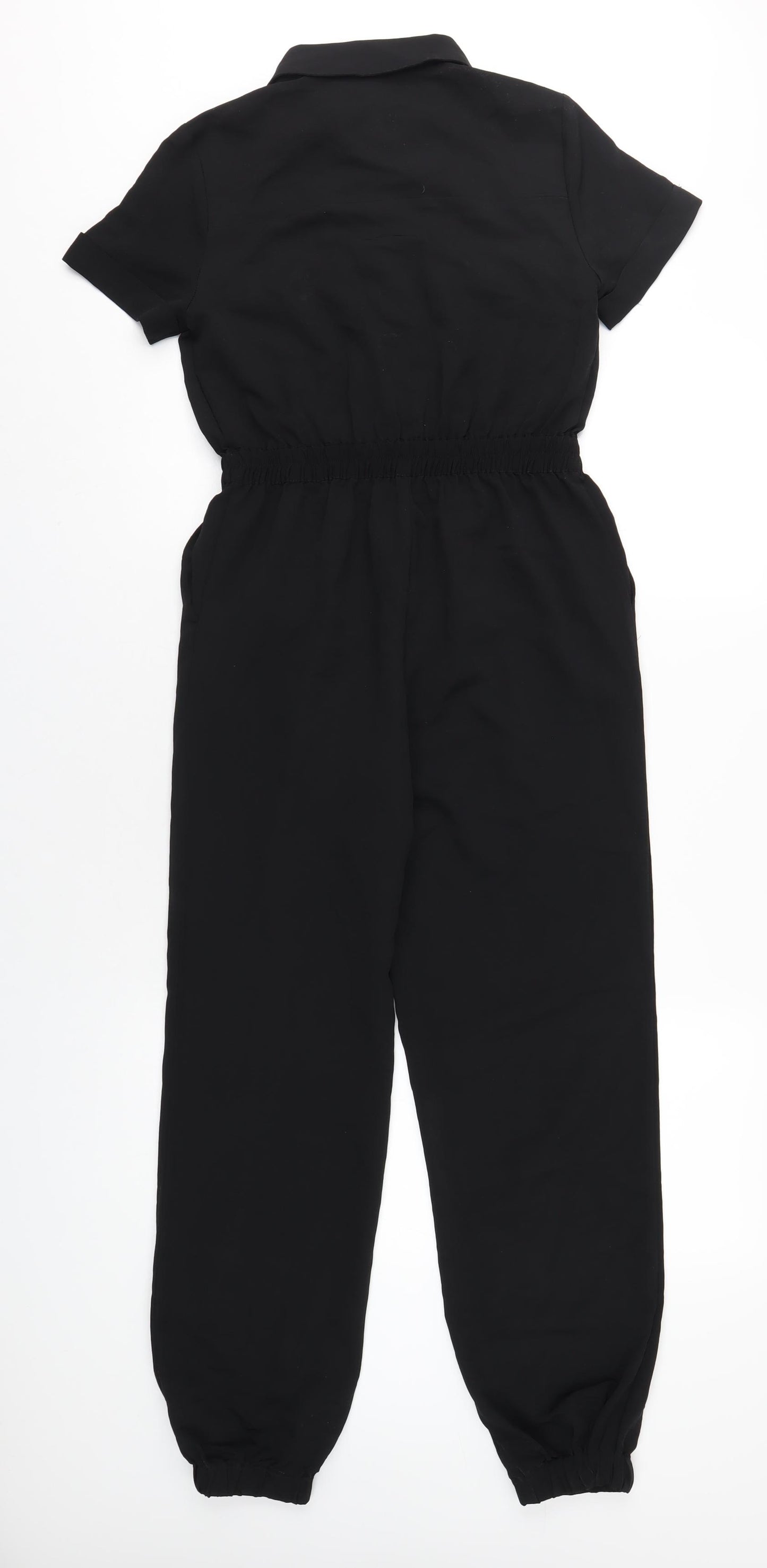 New Look Girls Black Polyester Jumpsuit One-Piece Size 12 Years L27 in Zip