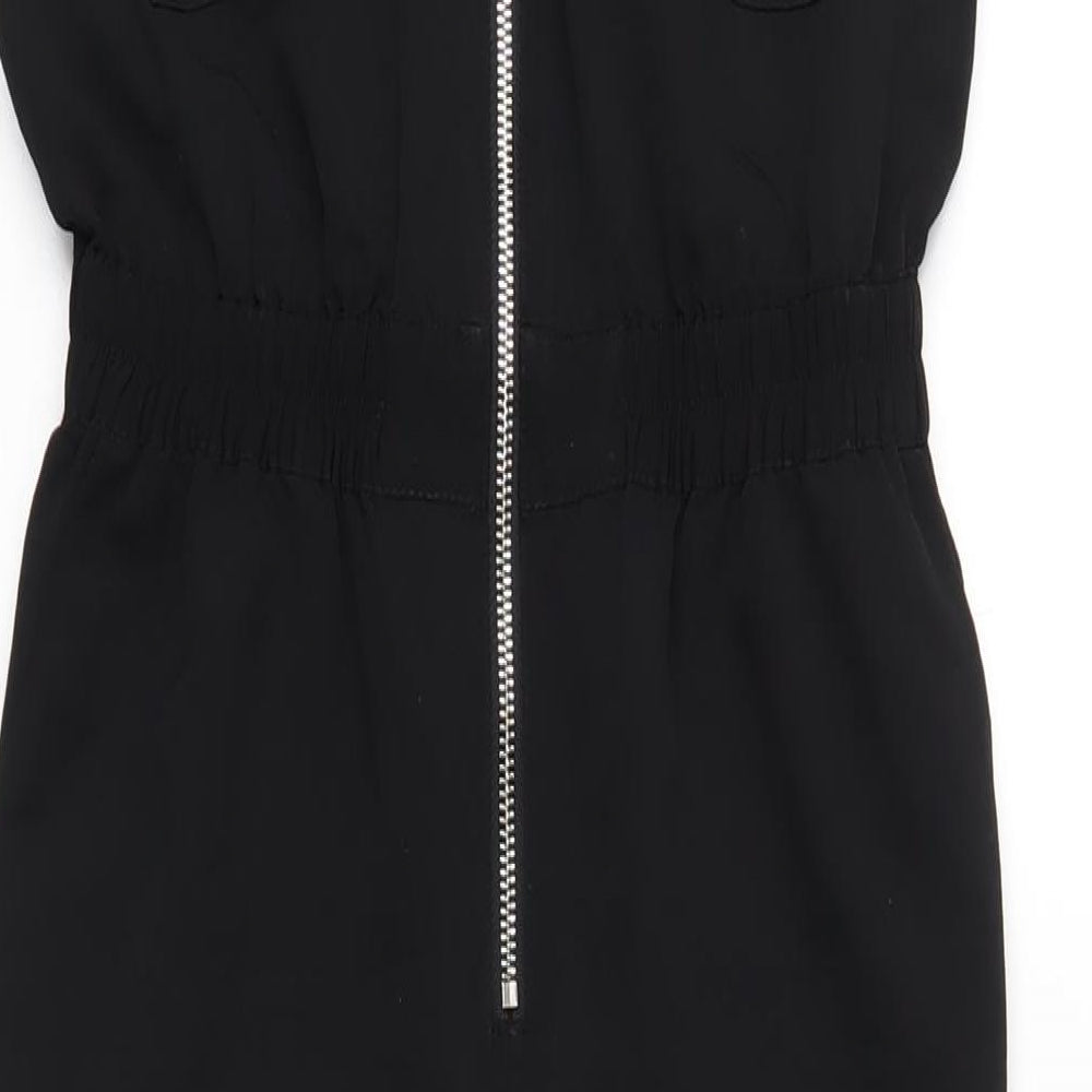 New Look Girls Black Polyester Jumpsuit One-Piece Size 12 Years L27 in Zip