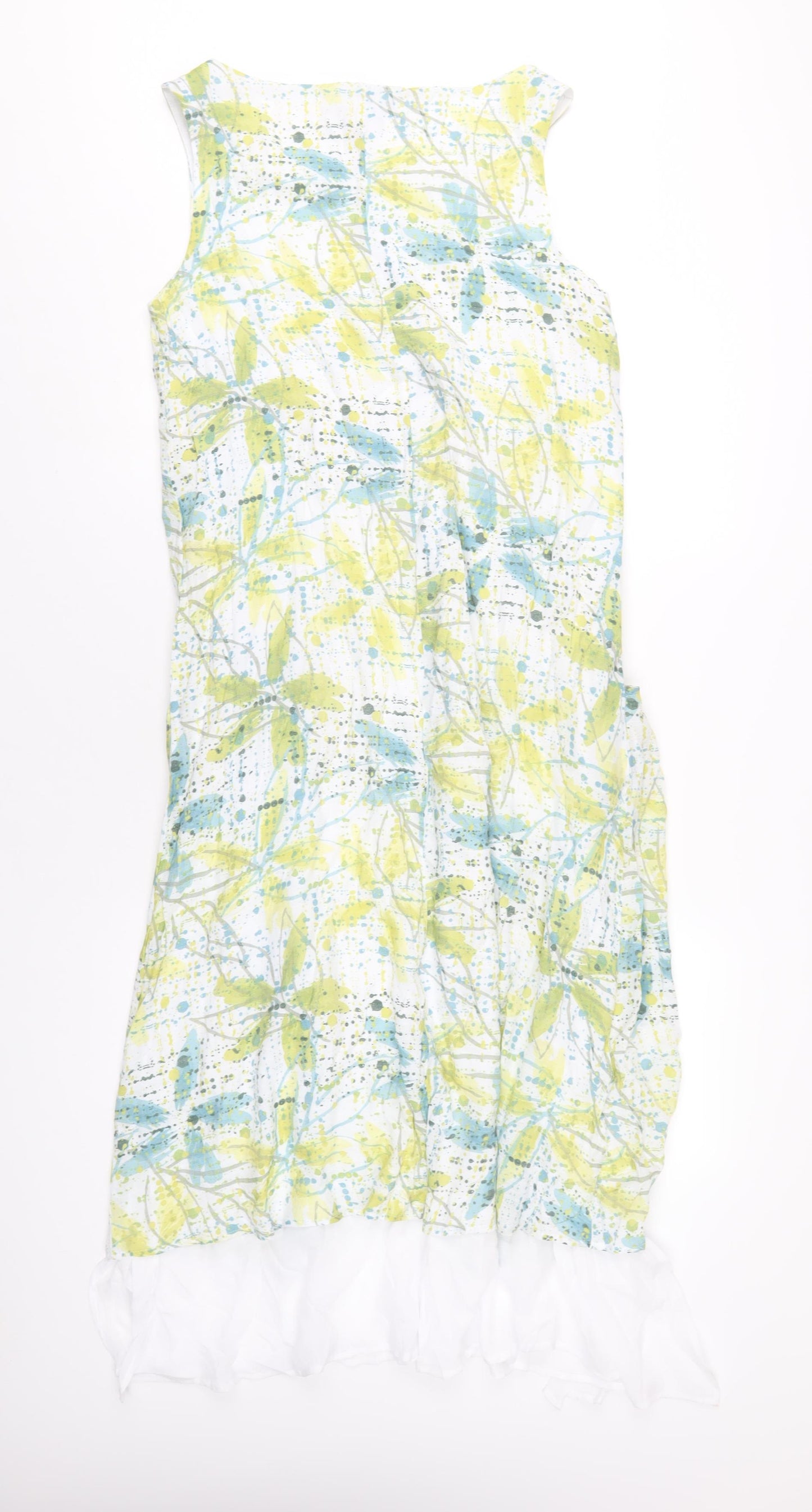 Klass Womens Multicoloured Geometric Viscose A-Line Size 12 Round Neck Pullover