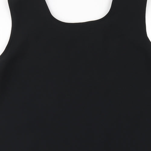Windsmoor Womens Black Geometric Polyester Basic Tank Size 12 Scoop Neck