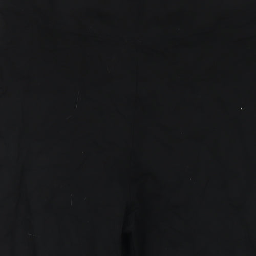 Marks and Spencer Womens Black Cotton Capri Trousers Size 16 L25 in Regular